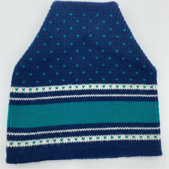 Wigwam Vintage Stocking Hat 80’s 90’s Retro Style Made In The USA Blue & White - Picture 2 of 5